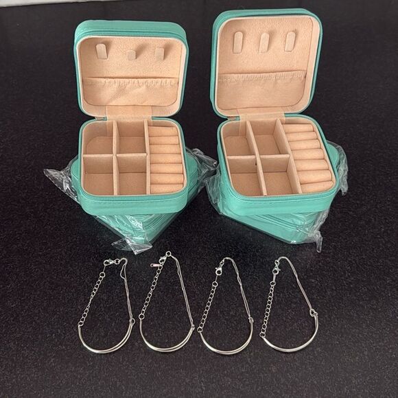 Jewelry Box & Bracelet Gift Set – 4 Leather Cases + 4 Sterling Silver Bracelets - Picture 6 of 8